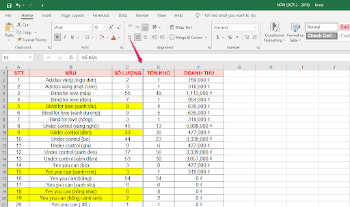 Cách ẩn nội dung trong Excel - hình 4