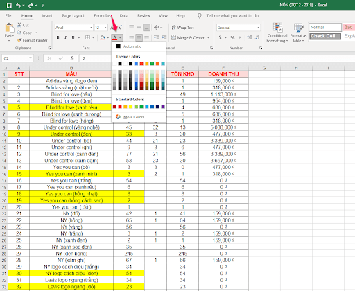 Cách ẩn nội dung trong Excel - hình 5