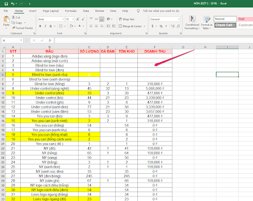 Cách ẩn nội dung trong Excel - hình 6