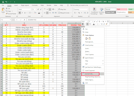 Cách ẩn nội dung trong Excel - hình 7