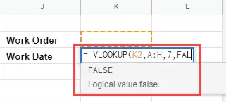 Sử dụng hàm VLOOKUP trong Google Sheet để theo dõi công việc - hình 7