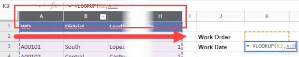 Sử dụng hàm VLOOKUP trong Google Sheet để theo dõi công việc - hình 5